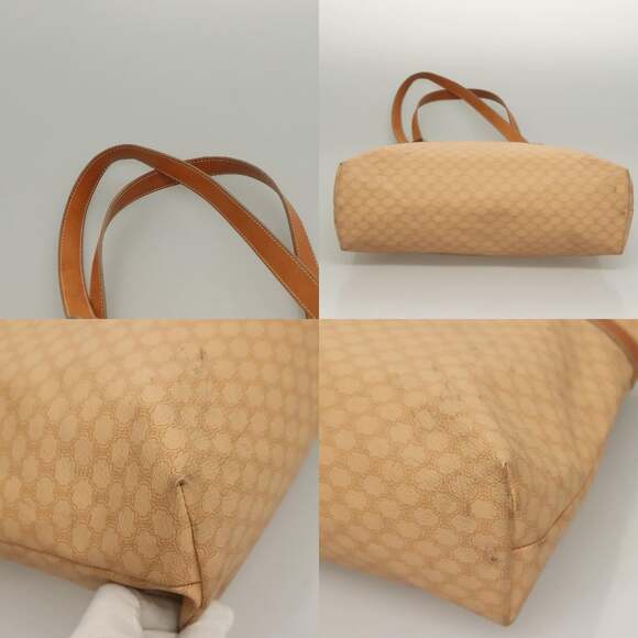 CELINE Macadam Canvas Tote Bag Pvc Beige Gold - Picture 10 of 13